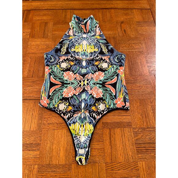 Free People Tucker Tribal print bodysuit L - Picture 2 of 6